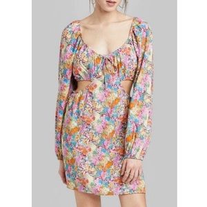Floral Wild Fable Dress w/ Side Cut Outs
